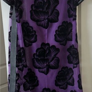 Christopher Kane Purple and Black Midi Dress